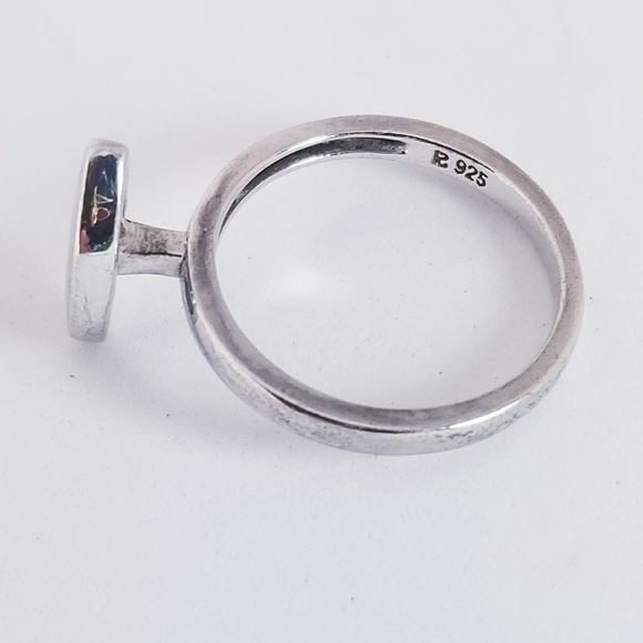 .925 Sterling Silver LIVE Ring Modern Word Size 7 - Picture 3 of 8